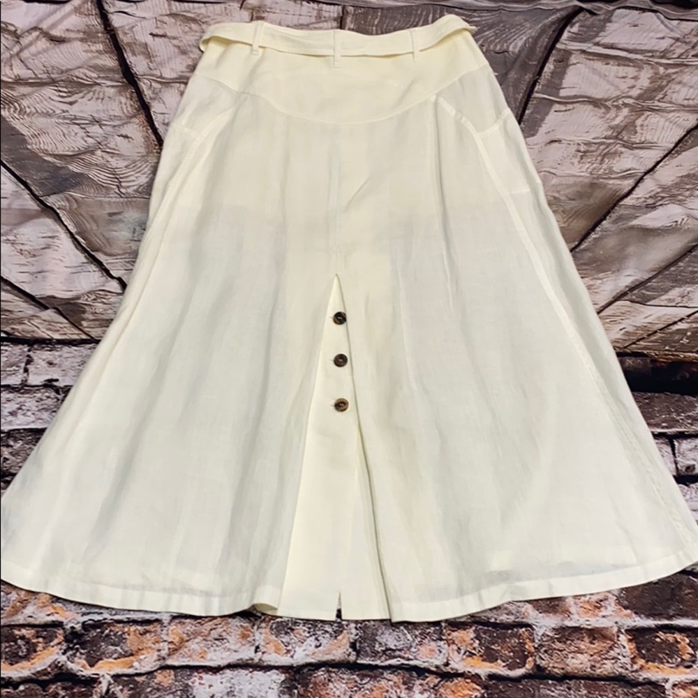 STRENESSE ICONIC IVORY LINEN MAXI SKIRT NWOT 8 - Picture 3 of 8